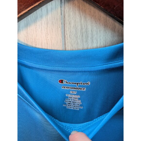 Champion Performance T-Shirt Authentic Athleticwear Blue Size To 2XLT Tall - Picture 2 of 5